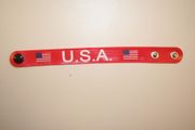 USA RED FLAG "STARS AND STRIPES"  WRIST BAND...HOT HOT
