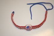 USA STARS AND STRIPES WOVEN BRACELET...HOT HOT