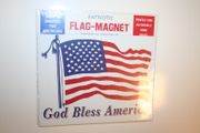 USA WAVING GOD BLESS AMERICA COUNTRY FLAG PATRIOTIC LARGE FRIDGE CAR MAGNET .. UNITED STATES STARS & STRIPES .. NEW IN PACKAGE