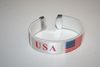 USA WHITE COUNTRY FLAG SUPER THICK BRACELET WRISTBAND .. NEW USA WHITE COUNTRY FLAG SUPER THICK BRACELET WRISTBAND .. NEW