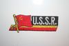 USSR COUNTRY FLAG WORD IRON ON PATCH CREST BADGE .. U.S.S.R. NEW