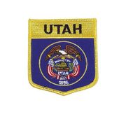 UTAH USA SHIELD FLAG IRON ON PATCH CREST BADGE 3 X 3 1/2 INCHES ... NEW