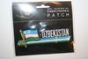 UZBEKISTAN COUNTRY FLAG WORD IRON ON PATCH CREST BADGE .. NEW