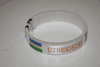UZBEKISTAN WHITE COUNTRY FLAG FLEXIBLE BRACELET WRISTBAND .. NEW