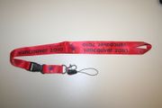 VANCOUVER 2010 WINTER OLYMPICS RED LANYARD KEYCHAIN PASSHOLDER .. NEW
