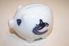 VANCOUVER CANUCKS NHL HOCKEY SMALL KIDS CERAMIC PIGGY BANK .. NEW