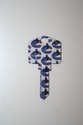 VANCOUVER CANUCKS NHL HOCKEY WEISER WR5 UNCUT HOUSE KEY BLANK .. NEW