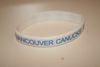VANCOUVER CANUCKS NHL HOCKEY WHITE SILICONE BRACELET WITH LOGO (ADULT AND KIDS SIZES)