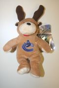 VANCOUVER CANUCKS PLUSH BEANIE MOOSE STUFFED ANIMAL .. NHL HOCKEY .. NEW