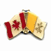 VATICAN CITY / CANADA COUNTRY FLAG SMALL METAL FRIENDSHIP LAPEL PIN BADGE .. NEW