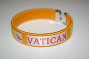 VATICAN CITY FLAG YELLOW FLEXIBLE BRACELET WRISTBAND .. NEW