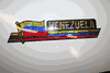 VENEZUELA COUNTRY FLAG LONG METALIC CAR AUTOMOBILE BUMPER STICKER DECAL EMBLEM .. NEW