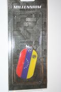 VENEZUELA COUNTRY FLAG METAL DOG TAG NECKLACE PENDANT ..NEW
