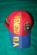VENEZUELA COUNTRY FLAG RED & BLUE EMBROIDERED BASEBALL HAT CAP .. NEW