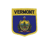 VERMONT USA SHIELD FLAG IRON ON PATCH CREST BADGE 3 X 3 1/2 INCHES ... NEW