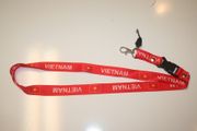 VIETNAM COUNTRY FLAG RED LANYARD KEYCHAIN PASSHOLDER ... NEW