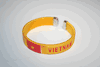VIETNAM YELLOW COUNTRY FLAG FLEXIBLE C BRACELET WRISTBAND .. NEW