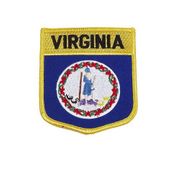 VIRGINIA USA SHIELD FLAG IRON ON PATCH CREST BADGE 3 X 3 1/2 INCHES ... NEW