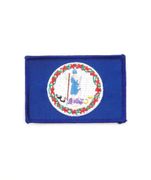 VIRGINIA USA STATE FLAG IRON ON PATCH CREST BADGE 2 1/8 X 3 1/4 INCHES ... NEW