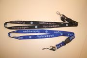 VOLKSWAGEN 1 BLACK AND 1 BLUE LANYARDS KEYCHAINS PASSHOLDERS ... NEW