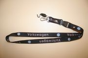 VOLKSWAGEN BLACK LANYARD KEYCHAIN PASSHOLDER  ... NEW