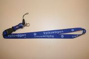 VOLKSWAGEN BLUE CAR LANYARD KEYCHAIN PASSHOLDER .. NEW