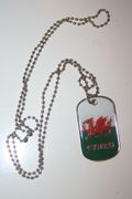 WALES CYMRU COUNTRY FLAG DOG TAG NECKLACE .. NEW