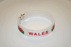 WALES WHITE COUNTRY FLAG FLEXIBLE BRACELET WRISTBAND .. NEW