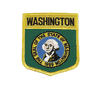 WASHINGTON USA SHIELD FLAG IRON ON PATCH CREST BADGE 3 X 3 1/2 INCHES ... NEW