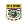 WEST VIRGINIA USA SHIELD FLAG IRON ON PATCH CREST BADGE 3 X 3 1/2 INCHES ... NEW