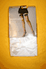 WHITE FISHNET THIGH HIGH NYLON STOCKINGS WITH WHITE BOW BY MUSIC LEGS 100-175 LBS...NEW