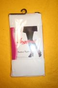 WHITE FOOTLESS TIGHTS BY ANGELINE ... 100- 175 LBS ...NEW