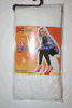 WHITE FOOTLESS TIGHTS WITH LACE BOTTOM BY ANGELINA... 100 - 175 LBS ...NEW