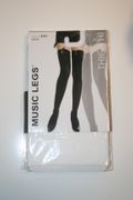 WHITE OPAQUE THIGH HIGH NYLON STOCKING WITH LACE UP TOP ...100-175 LBS ... NEW