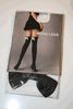 WHITE OPAQUE THIGH HIGH STOCKING WITH BLACK BOW BY MUSIC LEGS ... 100-175 LBS ... NEW