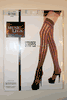WHITE STRIPES THIGH HIGH NYLON STOCKINGS BY MUSIC LEGS 100 - 175 LBS....NEW