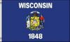 WISCONSIN USA STATE 3' X 5' FEET NATIONAL FLAG ... LARGE BANNER TAPESTRY.