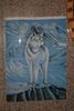 WOLF PICTURE BLUE 3 X 4 FEET FLAG BANNER TAPESTRY .. NEW