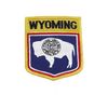 WYOMING USA SHIELD FLAG IRON ON PATCH CREST BADGE 3 X 3 1/2 INCHES ... NEW