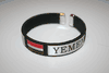 YEMEN BLACK COUNTRY FLAG FLEXIBLE BRACELET WRISTBAND .. NEW