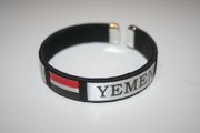 YEMEN BLACK COUNTRY FLAG FLEXIBLE BRACELET WRISTBAND .. NEW