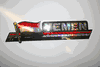 YEMEN COUNTRY FLAG LONG METALIC CAR AUTOMOBILE BUMPER STICKER DECAL EMBLEM .. NEW