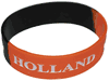 NETHERLANDS HOLLAND ORANGE BLACK KNVB LOGO THICK SILICONE BRACELET ... NEW