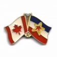YUGOSLAVIA / CANADA OLD COUNTRY FLAG SMALL METAL FRIENDSHIP LAPEL PIN BADGE .. NEW