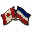 YUGOSLAVIA / CANADA OLD COUNTRY FLAG SMALL METAL FRIENDSHIP LAPEL PIN BADGE .. NEW