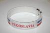 YUGOSLAVIA WHITE COUNTRY FLAG FLEXIBLE BRACELET WRISTBAND ... NEW