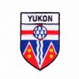 YUKON CANADIAN PROVINCIAL SMALL OVAL SHIELD IRON ON PATCH CREST BADGE .. NEW