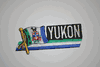 YUKON PROVINCIAL FLAG WORD IRON-ON PATCH CREST BADGE .. CANADIAN CANADA PROVINCE .. NEW