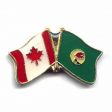 ZAIRE / CANADA COUNTRY FLAG SMALL METAL FRIENDSHIP LAPEL PIN BADGE .. NEW