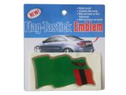ZAMBIA COUNTRY FLAG WAVY BUMPER DECAL STICKER EMBLEM ...